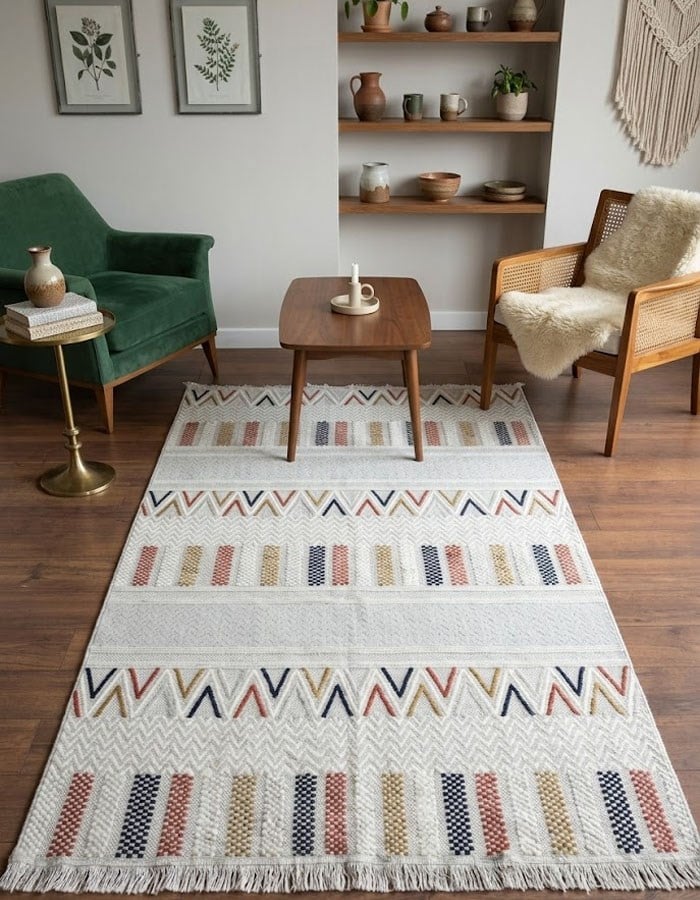 Bohem Tarzda Ev Dekorasyonu İçin Etnik ve Renkli Kilim Modelleri